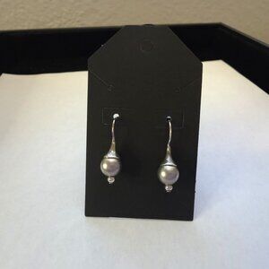 Rare Silpada Sterling Silver Matte Ball Drop Earrings | UW587